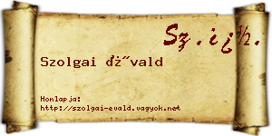 Szolgai Évald névjegykártya
